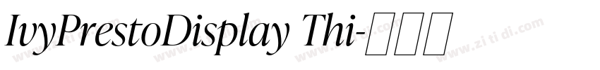 IvyPrestoDisplay Thi字体转换